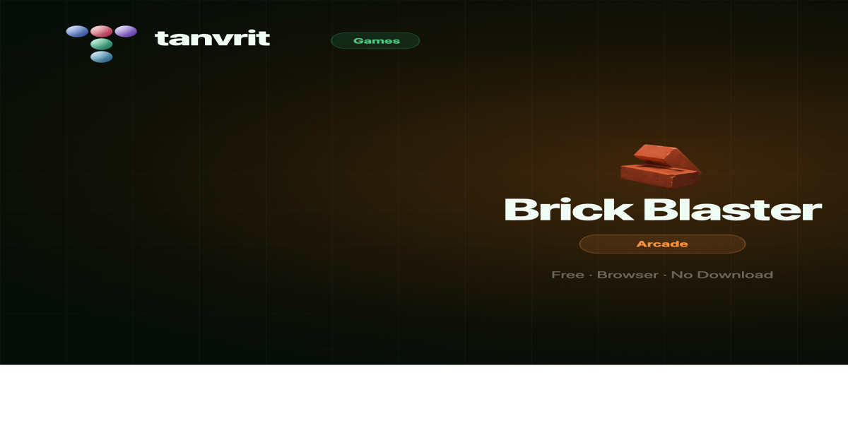 Brick Blaster — Break Bricks Arcade Game Online | Free Browser Game ...